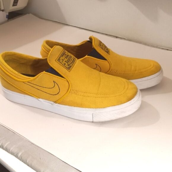 Nike Mens Stephan Janoski Yellow Skate Boarding Slip On Sneakers 6Y - Picture 1 of 9